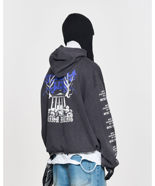 SCHISM INDUCING(スキズムインデューシング)の「MALEVOLENT HOODIE CHARCOAL(パーカー・レディース・その他・MEDIUM/LARGE)」の13枚目の写真