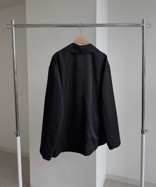 nananamoe(ナナナモエ)の「scarf arrange silky jacket(テーラードジャケット・レディース・グレー/ブラック・FREE)」の14枚目の写真