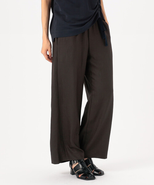 Gabardine K.T(ギャバジンケーティー)の「〔 +サイズ 〕 麻調合繊 ワイドパンツ(その他パンツ・レディース・ダークブラウン・13号)」の1枚目の写真