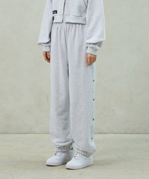 PITA SNAP OFF SWEAT PANTS / WHITE-MELANGE
