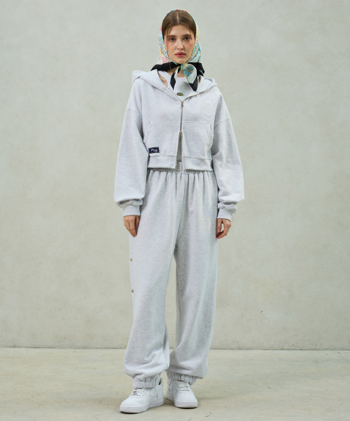 ARI(アリ)の「PITA SNAP OFF SWEAT PANTS / WHITE-MELANGE(スウェットパンツ・レディース・ライトグレー・FREE)」の6枚目の写真