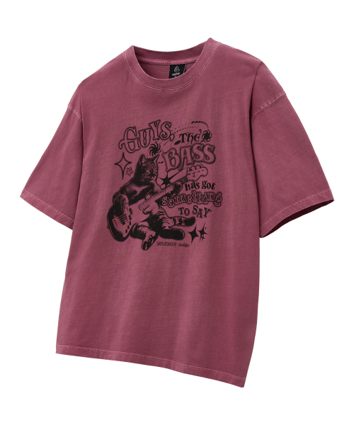MOZMOZ(モズモズ)の「サムシングベース オーバーサイズ ピグメント 半袖Tシャツ ピンク(Tシャツ/カットソー・レディース・その他・XXL/M/XL)」の1枚目の写真