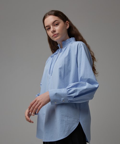 ILOIL(イロイル)の「frill collar blouse - light blue(シャツ/ブラウス・レディース・その他・FREE)」の1枚目の写真