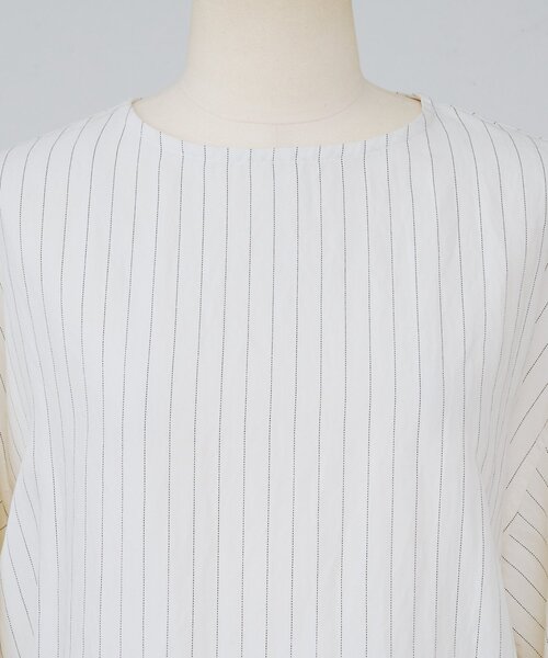 BEARDSLEY(ビアズリー)の「袖口ニットシャツ(シャツ/ブラウス・レディース・アイボリー/チャコールグレー・FREE)」の12枚目の写真