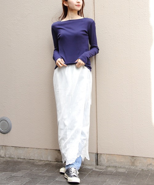 THE SHINZONE（ザ　シンゾーン）の「THE SHINZONE/シンゾーン　レースエプロンスカート　LACE APRON SKIRT　26SMSSK02　2点セット（スカート・レディース・ホワイト/ブラック・36）」の11枚目の写真