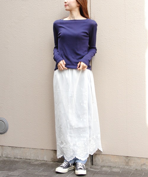 THE SHINZONE（ザ　シンゾーン）の「THE SHINZONE/シンゾーン　レースエプロンスカート　LACE APRON SKIRT　26SMSSK02　2点セット（スカート・レディース・ホワイト/ブラック・36）」の12枚目の写真