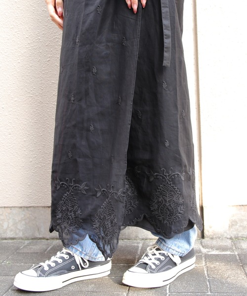 THE SHINZONE（ザ　シンゾーン）の「THE SHINZONE/シンゾーン　レースエプロンスカート　LACE APRON SKIRT　26SMSSK02　2点セット（スカート・レディース・ホワイト/ブラック・36）」の21枚目の写真