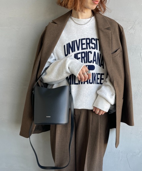 YAHKI（ヤーキ）の「[YAHKI/ヤーキ] クロスボディ バケツ型2WAY ショルダーバッグ（ショルダーバッグ・レディース・アイボリー/ブラック・ONE SIZE）」の13枚目の写真