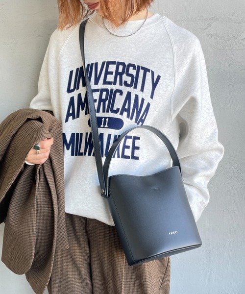 YAHKI（ヤーキ）の「[YAHKI/ヤーキ] クロスボディ バケツ型2WAY ショルダーバッグ（ショルダーバッグ・レディース・アイボリー/ブラック・ONE SIZE）」の16枚目の写真