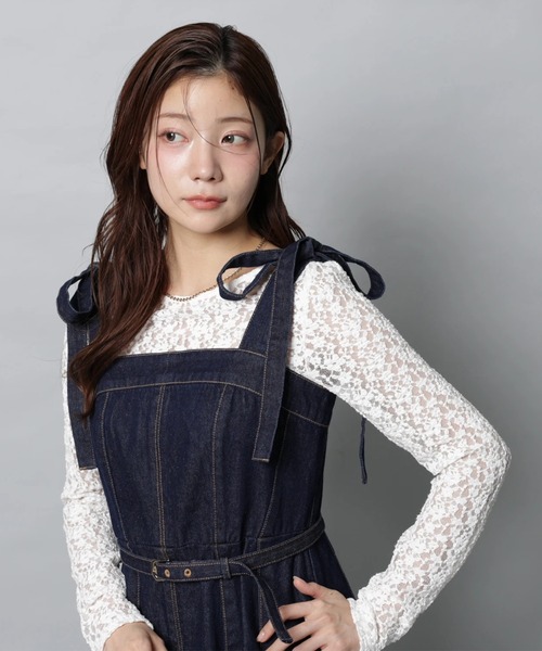 Apuweiser-riche（アプワイザーリッシェ）の「レースボートネックプルオーバー（Tシャツ/カットソー・レディース・ブラック/ホワイト・2）」の12枚目の写真