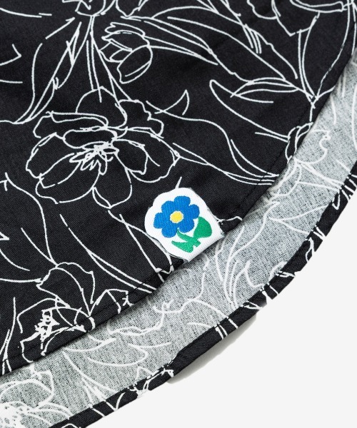 rehacer(レアセル)の「rehacer : Floral Line Art Shirt / フローラル ライン アート リラックス シャツ(シャツ/ブラウス・メンズ・ブラック・LARGE/MEDIUM/SMALL/X-LARGE)」の5枚目の写真