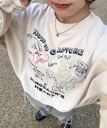 DOUBLE NAME | How to Capture a Dino. Heart 刺しゅうプルオーバー(スウェット)