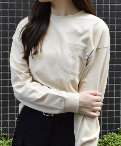 spiritoso（スピリトーゾ）の「USAコットン ロンT（Tシャツ/カットソー・レディース・カーキ/ブラック/ブルー系その他/パープル/ベージュ・FREE）」の8枚目の写真
