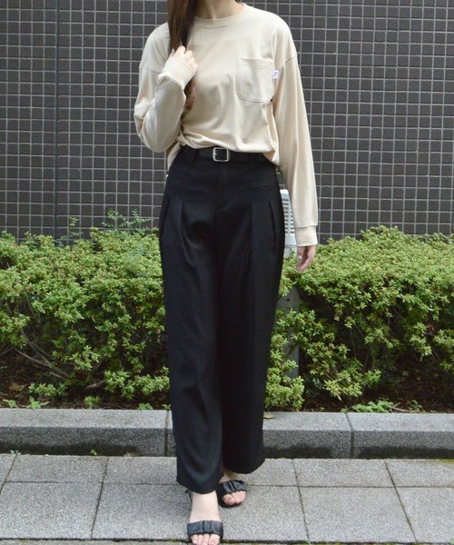 spiritoso（スピリトーゾ）の「USAコットン ロンT（Tシャツ/カットソー・レディース・カーキ/ブラック/ブルー系その他/パープル/ベージュ・FREE）」の9枚目の写真