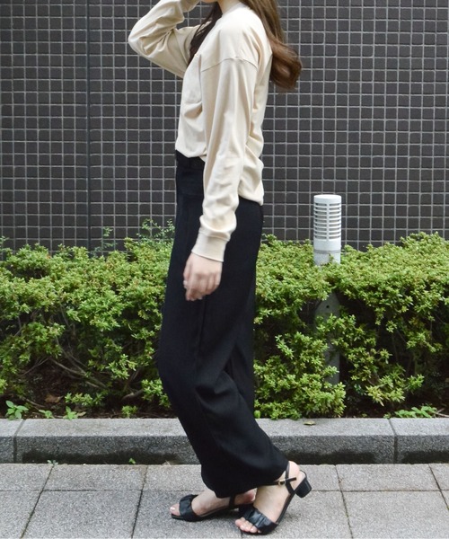 spiritoso（スピリトーゾ）の「USAコットン ロンT（Tシャツ/カットソー・レディース・カーキ/ブラック/ブルー系その他/パープル/ベージュ・FREE）」の10枚目の写真
