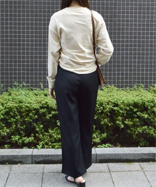 spiritoso（スピリトーゾ）の「USAコットン ロンT（Tシャツ/カットソー・レディース・カーキ/ブラック/ブルー系その他/パープル/ベージュ・FREE）」の11枚目の写真