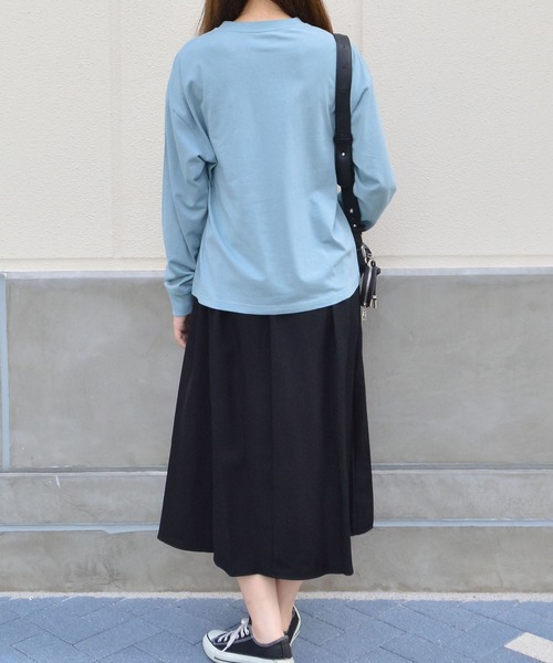 spiritoso（スピリトーゾ）の「USAコットン ロンT（Tシャツ/カットソー・レディース・カーキ/ブラック/ブルー系その他/パープル/ベージュ・FREE）」の17枚目の写真