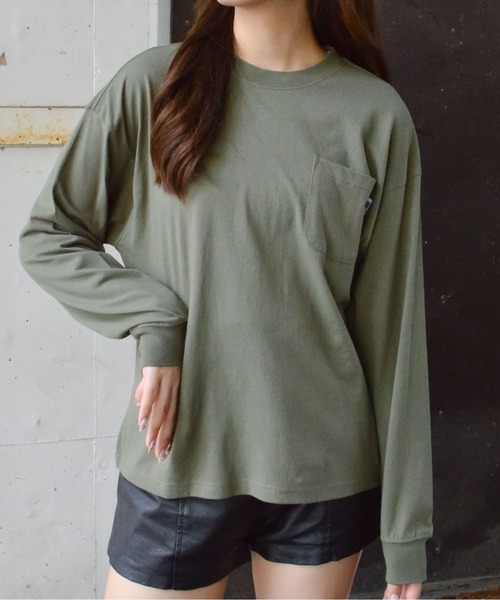 spiritoso（スピリトーゾ）の「USAコットン ロンT（Tシャツ/カットソー・レディース・カーキ/ブラック/ブルー系その他/パープル/ベージュ・FREE）」の19枚目の写真