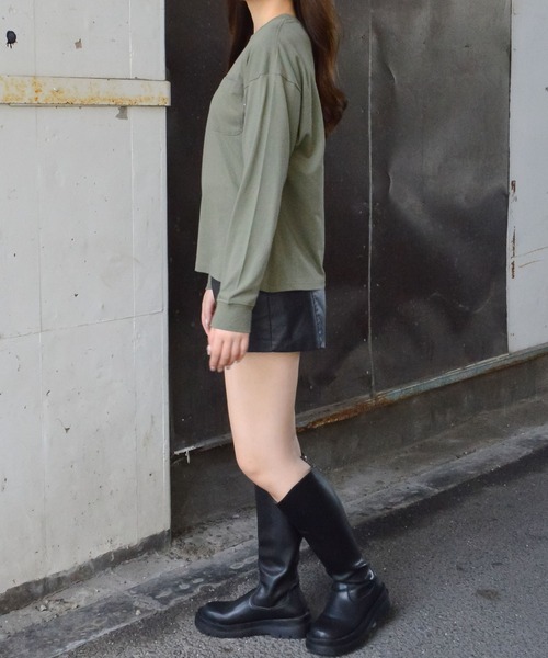 spiritoso（スピリトーゾ）の「USAコットン ロンT（Tシャツ/カットソー・レディース・カーキ/ブラック/ブルー系その他/パープル/ベージュ・FREE）」の22枚目の写真