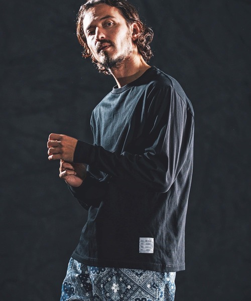 wjk reluxe(ダブルジェーケーリラックス)の「mlt5532-compact combed yarn LS tee ロングスリーブTシャツ(WR26S-28)(Tシャツ/カットソー・メンズ・ブラック/ネイビー/ホワイト・XL/L/M/S)」の2枚目の写真