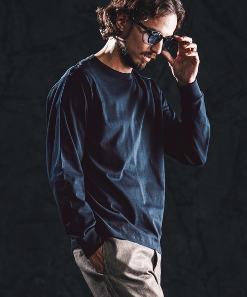 wjk reluxe(ダブルジェーケーリラックス)の「mlt5532-compact combed yarn LS tee ロングスリーブTシャツ(WR26S-28)(Tシャツ/カットソー・メンズ・ブラック/ネイビー/ホワイト・XL/L/M/S)」の8枚目の写真