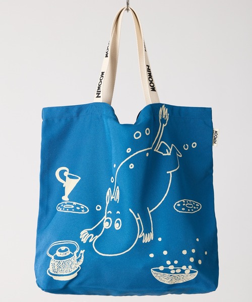 MOOMIN（ムーミン）の「【 MOOMIN / ムーミン 】 ムーミンロゴテープ　トートバッグ　WNI（トートバッグ・レディース・チャコール/ブルー/グリーン/レッド・FREE）」の4枚目の写真