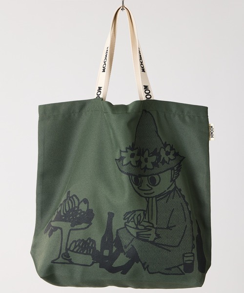 MOOMIN（ムーミン）の「【 MOOMIN / ムーミン 】 ムーミンロゴテープ　トートバッグ　WNI（トートバッグ・レディース・チャコール/ブルー/グリーン/レッド・FREE）」の3枚目の写真