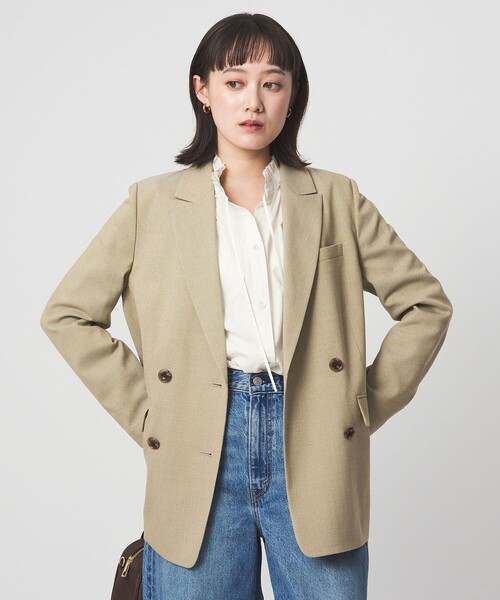 セール】［size SHORTあり］ラミーブレンド ダブル ジャケット