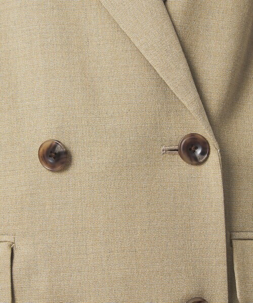 green label relaxing（グリーンレーベルリラクシング）の「［size SHORTあり］ラミーブレンド ダブル ジャケット（テーラードジャケット・レディース・ベージュ/ネイビー・SHORT/36/38）」の17枚目の写真