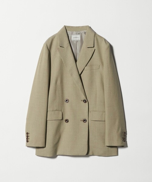 green label relaxing（グリーンレーベルリラクシング）の「［size SHORTあり］ラミーブレンド ダブル ジャケット（テーラードジャケット・レディース・ベージュ/ネイビー・SHORT/36/38）」の18枚目の写真
