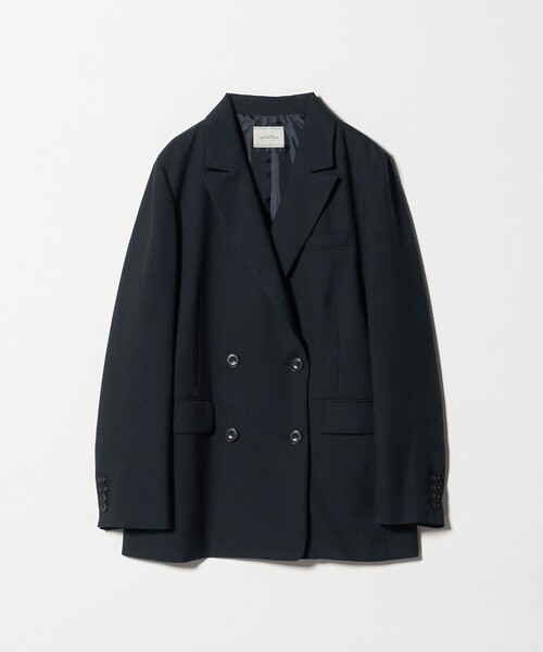 green label relaxing（グリーンレーベルリラクシング）の「［size SHORTあり］ラミーブレンド ダブル ジャケット（テーラードジャケット・レディース・ベージュ/ネイビー・SHORT/36/38）」の18枚目の写真