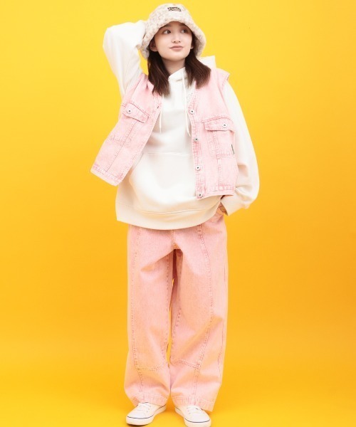 チチカカ（チチカカ）の「Orale! カラーデニムベスト（ベスト・レディース・ブラック/ライトグリーン/ピンク・FREE）」の6枚目の写真