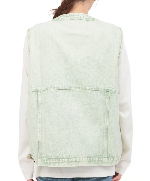 チチカカ（チチカカ）の「Orale! カラーデニムベスト（ベスト・レディース・ブラック/ライトグリーン/ピンク・FREE）」の11枚目の写真