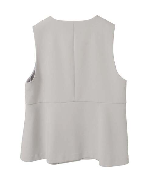 MELROSE claire（メルローズ クレール）の「【MELROSE CLAIRE noir】入卒園式・卒入学式・ダブルクロスペプラムベスト（セットアップ可）（ベスト・レディース・ライトグレー/ブラック・FREE）」の15枚目の写真