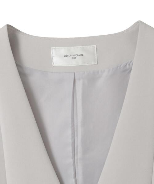 MELROSE claire（メルローズ クレール）の「【MELROSE CLAIRE noir】入卒園式・卒入学式・ダブルクロスペプラムベスト（セットアップ可）（ベスト・レディース・ライトグレー/ブラック・FREE）」の16枚目の写真