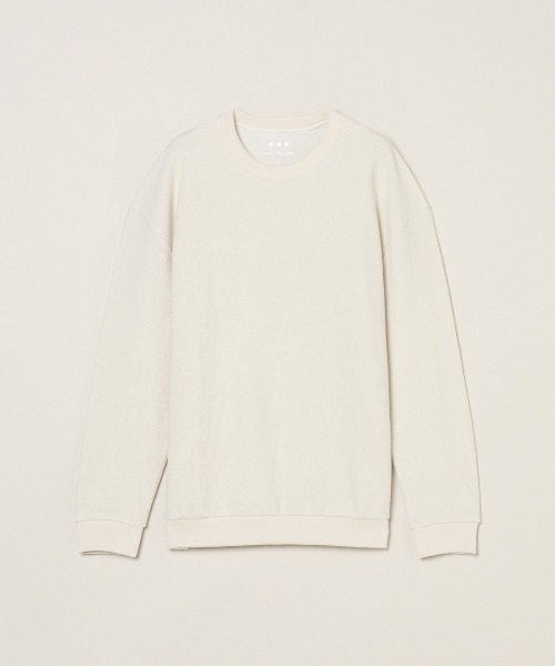 three dots（スリードッツ）の「ウールミックス パイルフリース クルーネック（スウェット・メンズ・ブラック/グレー系その他/ブルー系その他・SMALL/MEDIUM/LARGE）」の4枚目の写真