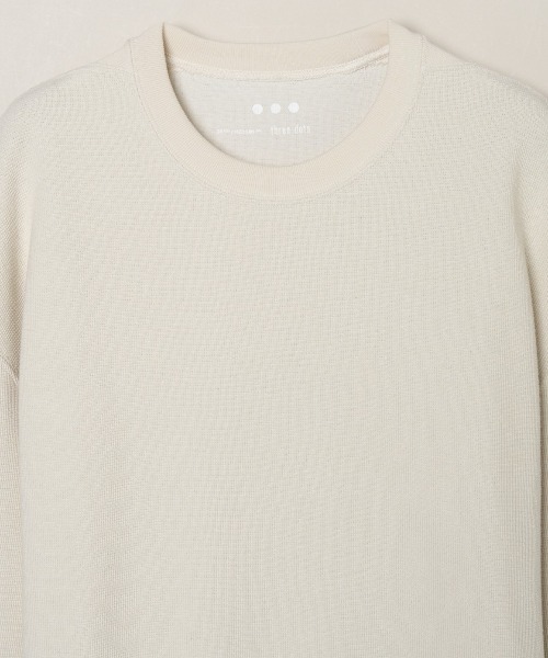 three dots（スリードッツ）の「ウールミックス パイルフリース クルーネック（スウェット・メンズ・ブラック/グレー系その他/ブルー系その他・SMALL/MEDIUM/LARGE）」の6枚目の写真