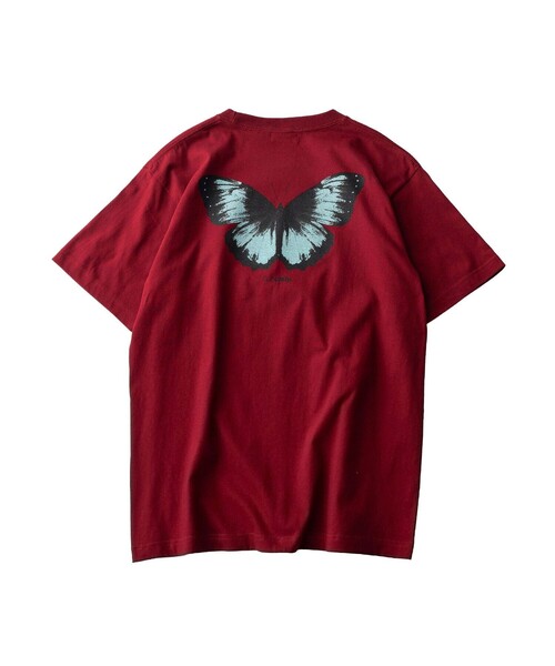 Subciety(サブサエティ)の「Butterfly tee(Tシャツ/カットソー・メンズ・バーガンディー/ホワイト/ブラック・SMALL/MEDIUM/LARGE/X-LARGE/XX-LARGE)」の18枚目の写真