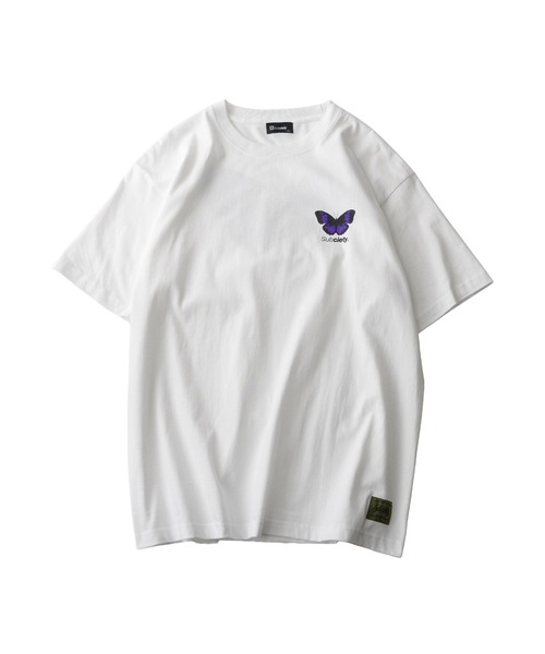 Subciety(サブサエティ)の「Butterfly tee(Tシャツ/カットソー・メンズ・バーガンディー/ホワイト/ブラック・SMALL/MEDIUM/LARGE/X-LARGE/XX-LARGE)」の5枚目の写真