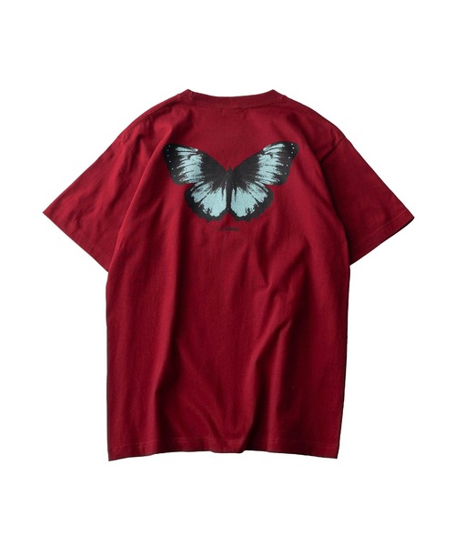 Subciety(サブサエティ)の「Butterfly tee(Tシャツ/カットソー・メンズ・バーガンディー/ホワイト/ブラック・SMALL/MEDIUM/LARGE/X-LARGE/XX-LARGE)」の6枚目の写真