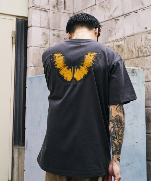 Subciety(サブサエティ)の「Butterfly tee(Tシャツ/カットソー・メンズ・バーガンディー/ホワイト/ブラック・SMALL/MEDIUM/LARGE/X-LARGE/XX-LARGE)」の15枚目の写真