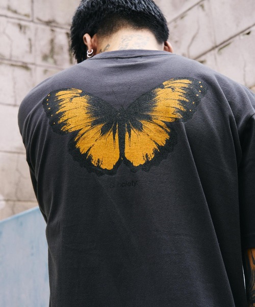 Subciety(サブサエティ)の「Butterfly tee(Tシャツ/カットソー・メンズ・バーガンディー/ホワイト/ブラック・SMALL/MEDIUM/LARGE/X-LARGE/XX-LARGE)」の17枚目の写真