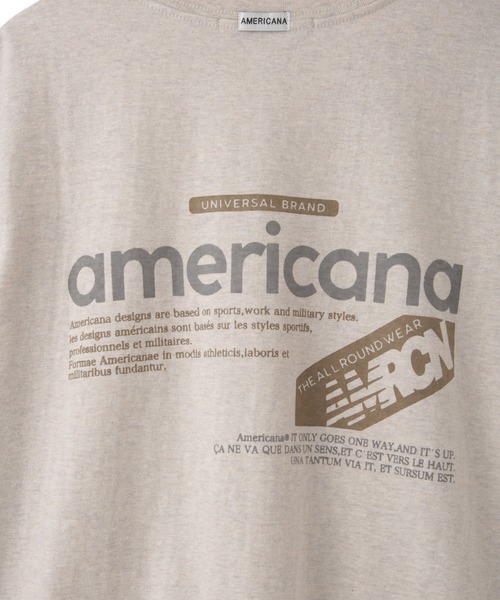 AMERICANA(アメリカーナ)の「【Americana(アメリカーナ)】ラフィー丸胴 プリントT / ポイントロゴ(Tシャツ/カットソー・レディース・ホワイト系その他/オフホワイト/ブルー系その他6・FREE)」の21枚目の写真