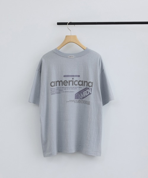AMERICANA(アメリカーナ)の「【Americana(アメリカーナ)】ラフィー丸胴 プリントT / ポイントロゴ(Tシャツ/カットソー・レディース・ホワイト系その他/オフホワイト/ブルー系その他6・FREE)」の17枚目の写真