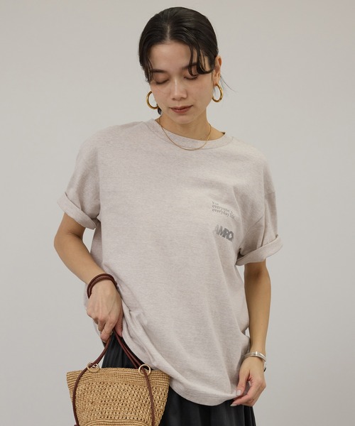 AMERICANA(アメリカーナ)の「【Americana(アメリカーナ)】ラフィー丸胴 プリントT / ポイントロゴ(Tシャツ/カットソー・レディース・ホワイト系その他/オフホワイト/ブルー系その他6・FREE)」の15枚目の写真