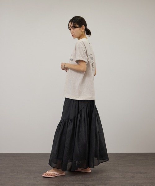 AMERICANA(アメリカーナ)の「【Americana(アメリカーナ)】ラフィー丸胴 プリントT / ポイントロゴ(Tシャツ/カットソー・レディース・ホワイト系その他/オフホワイト/ブルー系その他6・FREE)」の13枚目の写真