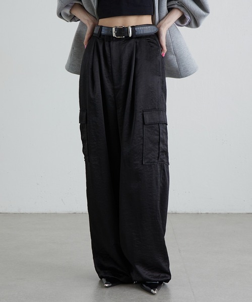 Lui's（ルイス）の「サテンカーゴパンツ（カーゴパンツ・レディース・ブラック/ブラウン・36/38）」の18枚目の写真