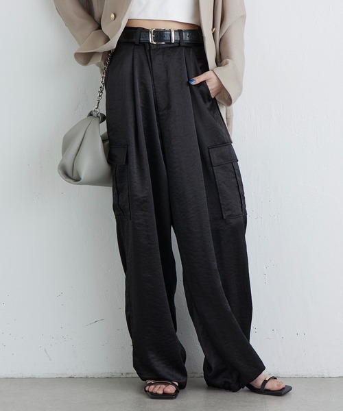 Lui's（ルイス）の「サテンカーゴパンツ（カーゴパンツ・レディース・ブラック/ブラウン・36/38）」の15枚目の写真