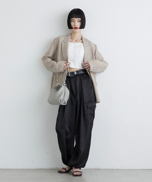 Lui's（ルイス）の「サテンカーゴパンツ（カーゴパンツ・レディース・ブラック/ブラウン・36/38）」の19枚目の写真