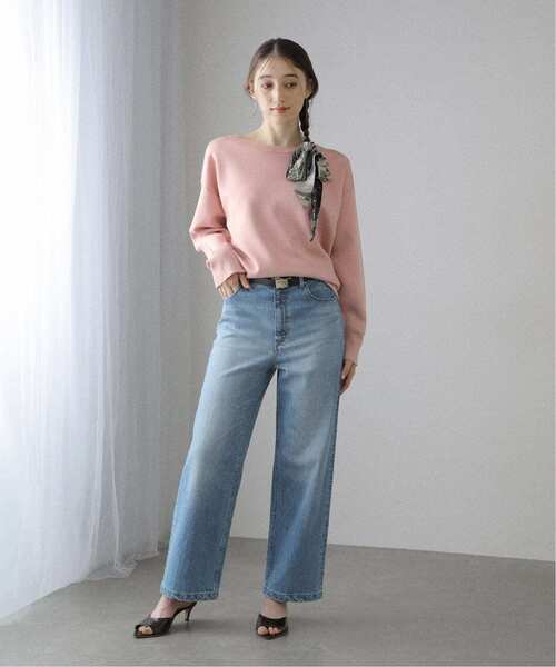 La TOTALITE（ラトータリテ）の「《追加3》【洗える】接結クルーネックプルオーバー（ニット/セーター・レディース・ホワイト/ピンク/イエロー・FREE）」の4枚目の写真